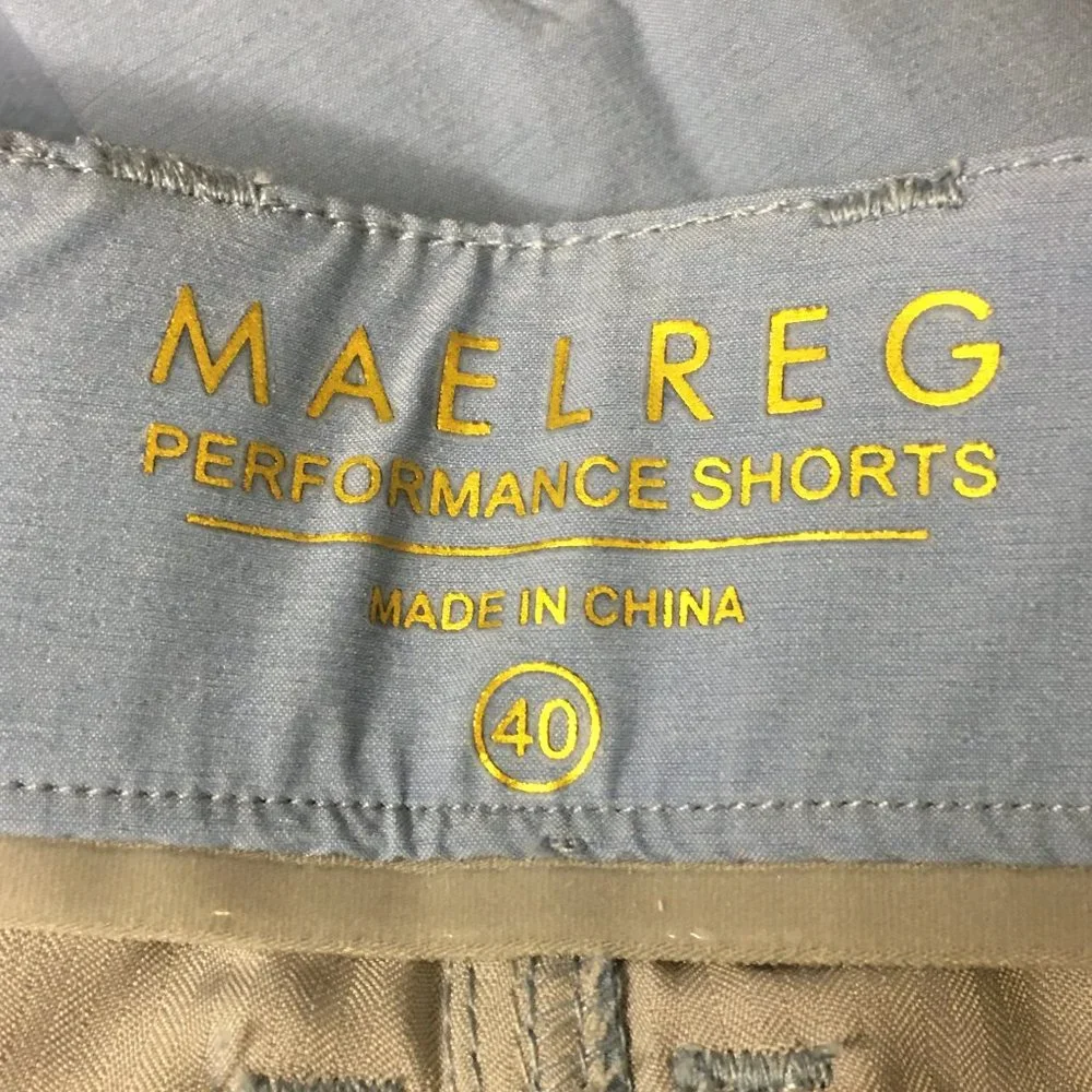MAELREG Quick Dry 10'' Inseam Stretch Waist Flat Front Front Mens Shorts  ⛳ NEW!